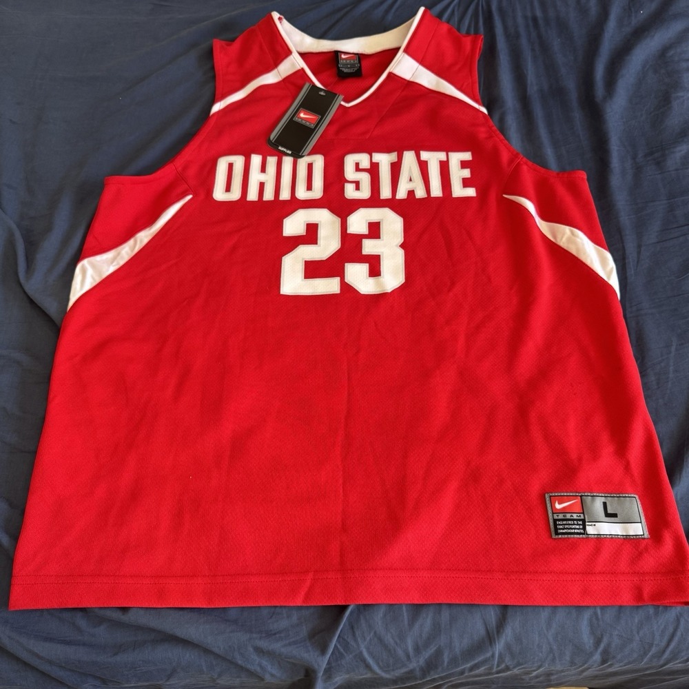 Nike Ohio State Red #23 Retro Jersey‎ NCAA Size Large Basketball Buckeyes